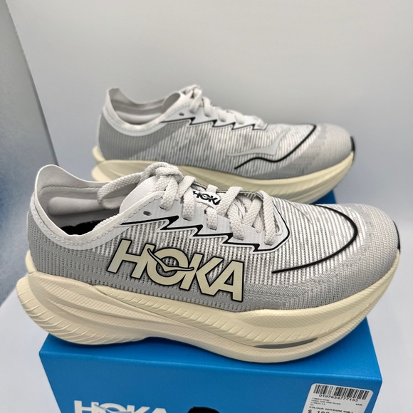 NWT Hoka Mach X 2 U Unisex in White / Cosmic Grey Sneakers Running Shoes NEW - Picture 8 of 16